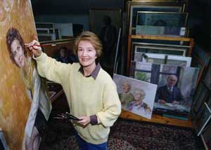 June at work in her studio